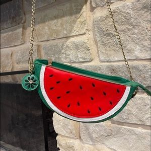 Girls Watermelon purse with gold chain strap